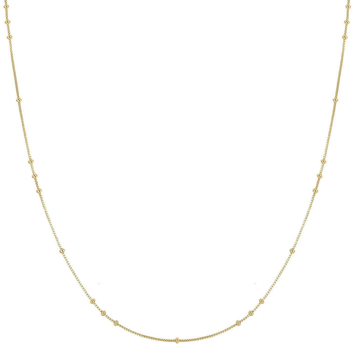 Gold Mini Bead Station Necklace N066-02G