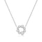 Silver Asymmetric Beaded Circle Necklace N066-03H