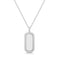 Silver Sparkling Tag Necklace N067-02H
