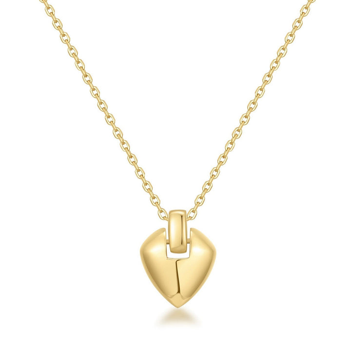 Gold Shield Pendent Necklace N067-03G
