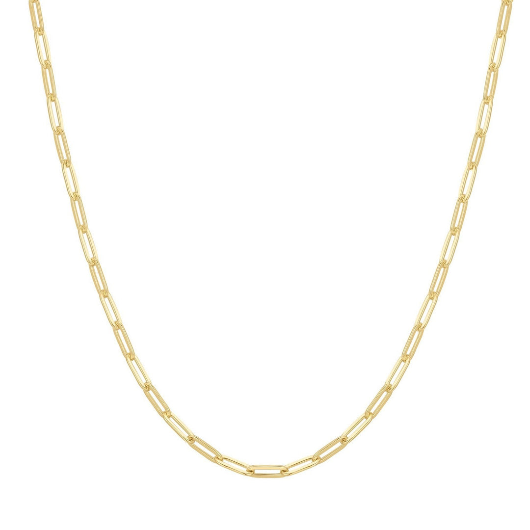 Gold Paper Clip Chain Necklace N067-04G