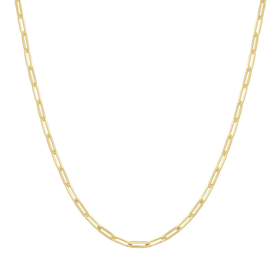 Gold Paper Clip Chain Necklace N067-04G