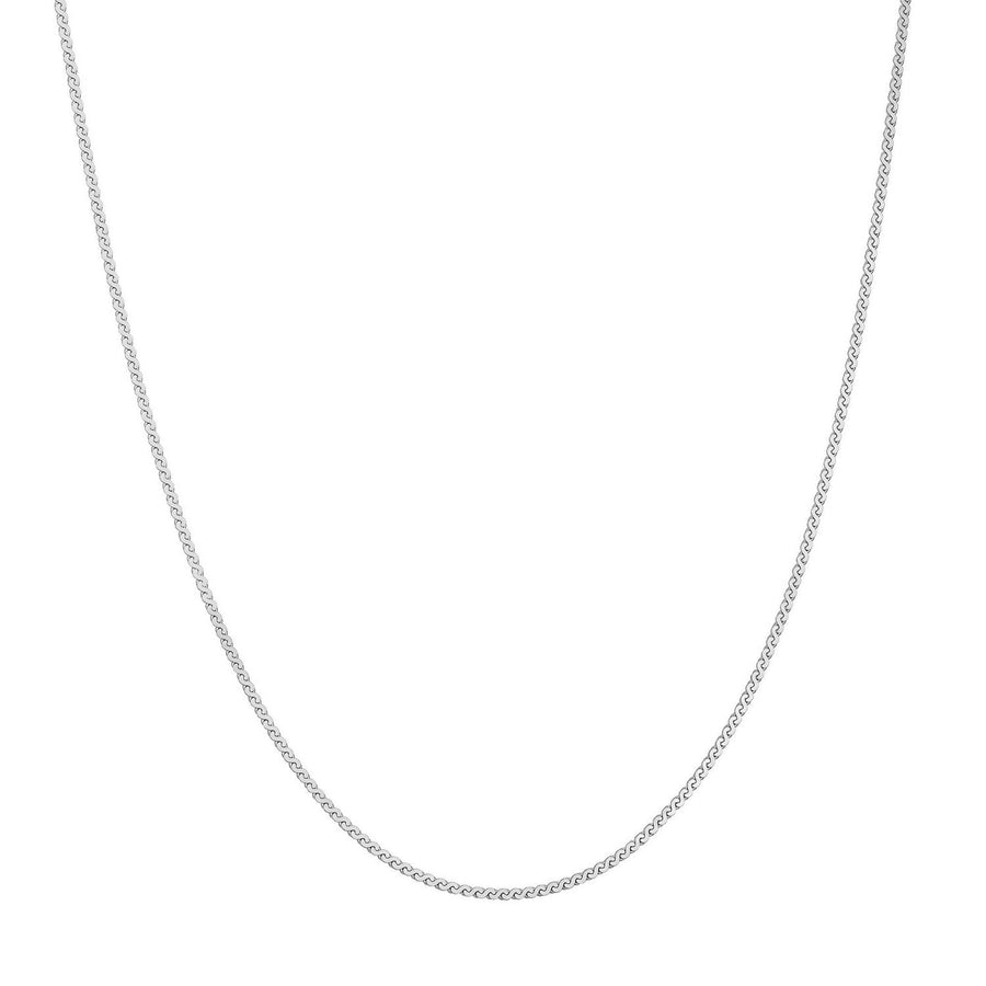 Silver Flat S Link Chain Necklace N068-01H