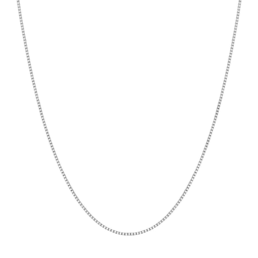Silver Box Chain Necklace N068-02H