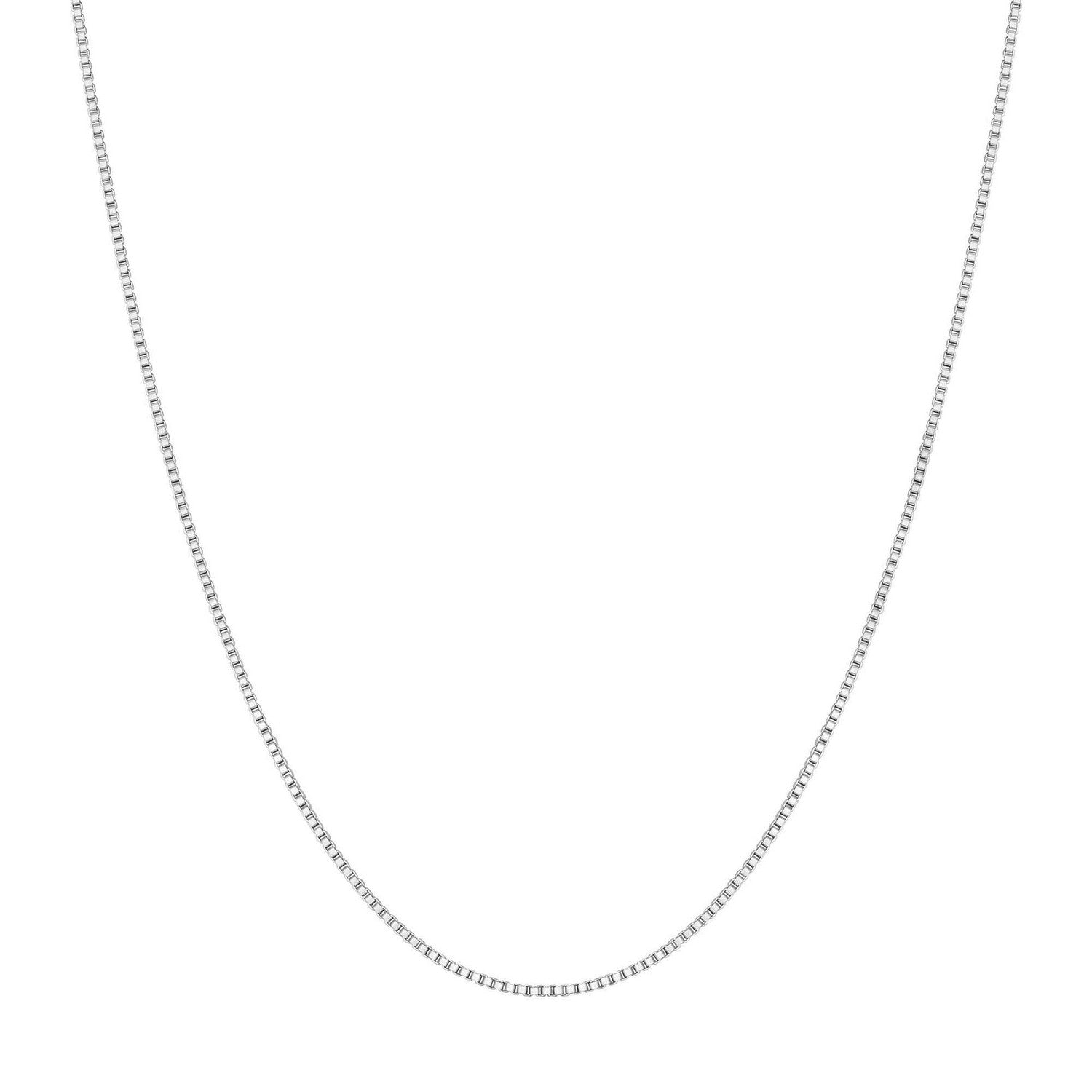 Silver Box Chain Necklace N068-02H