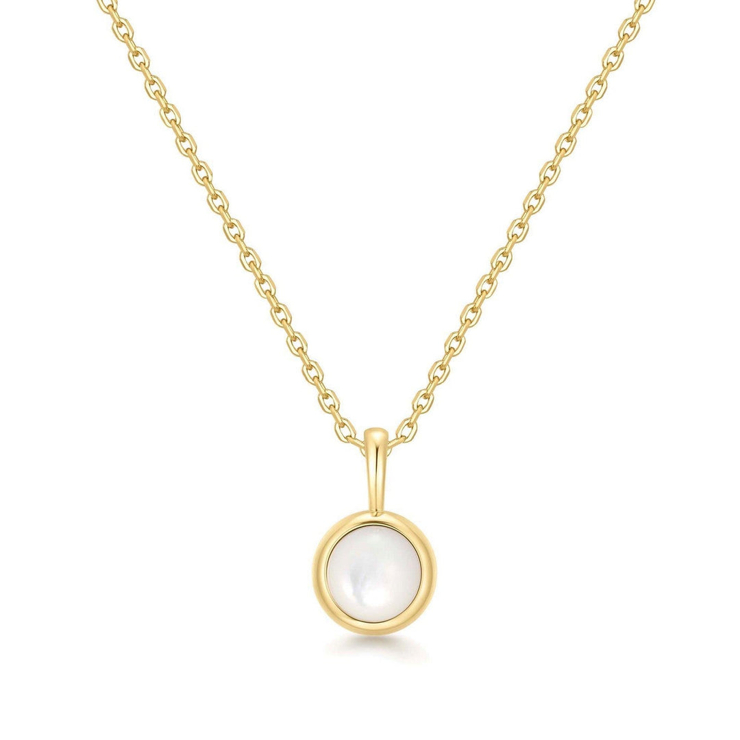 Gold Mother of Pearl Pendant Necklace N068-04G-MP