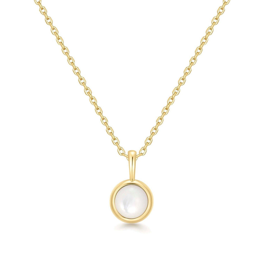 Gold Mother of Pearl Pendant Necklace N068-04G-MP
