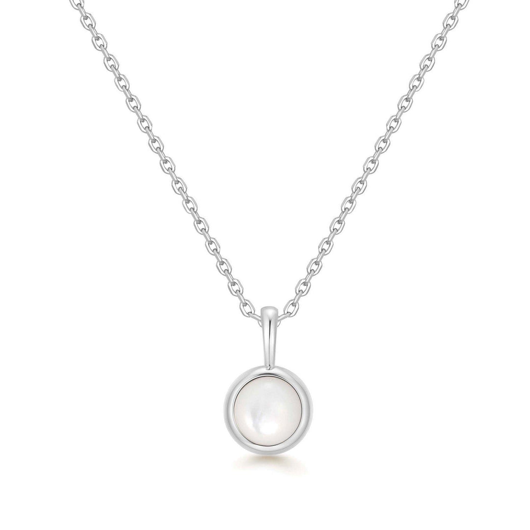 Silver Mother of Pearl Pendant Necklace N068-04H-MP