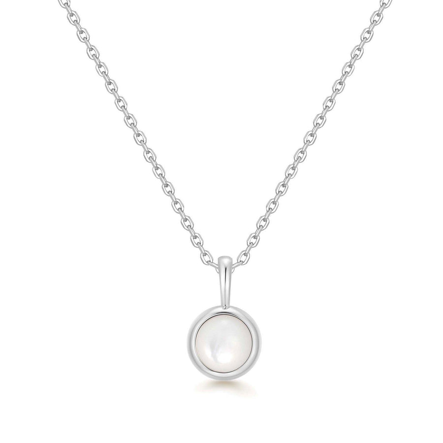 Silver Mother of Pearl Pendant Necklace N068-04H-MP
