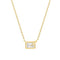 Gold Sparkling Bezel-Set Cube Necklace N069-01G