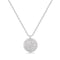 Silver Large Pavé Disc Necklace N069-04H