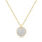Two-Tone Large Pavé Disc Necklace N069-04T