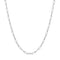 Silver Bezel Station Paper Clip Chain Necklace N069-07H