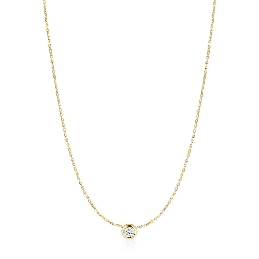 Gold Just You Solitaire Necklace N071-01G