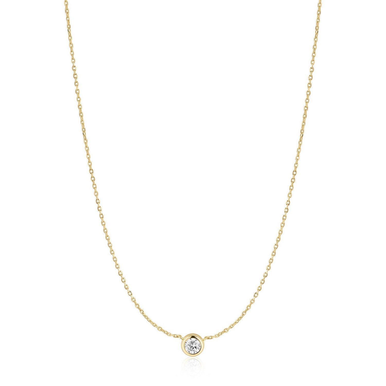 Gold Just You Solitaire Necklace N071-01G