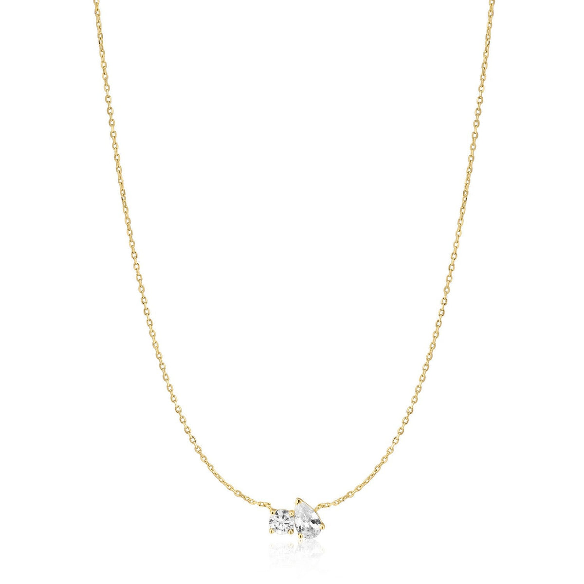 Gold Toi & Moi Necklace N071-02G