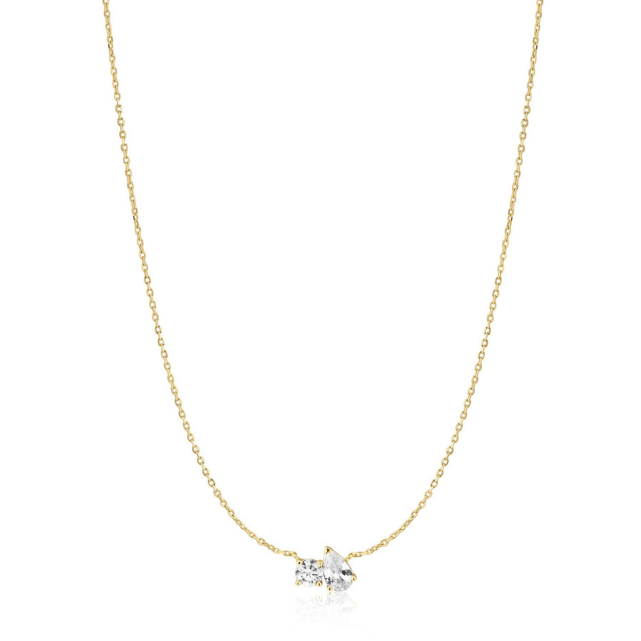 Gold Toi & Moi Necklace N071-02G