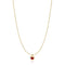 Gold Crimson Solitaire Necklace N071-03G