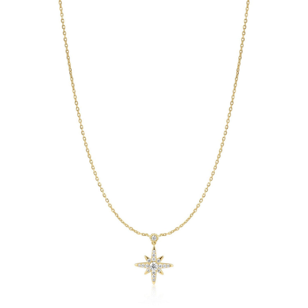 Gold Sparkling Nova Star Necklace N071-05G
