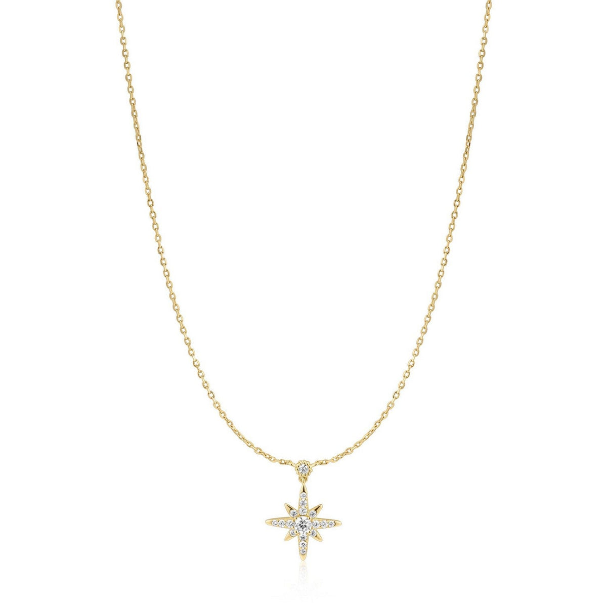 Gold Sparkling Nova Star Necklace N071-05G