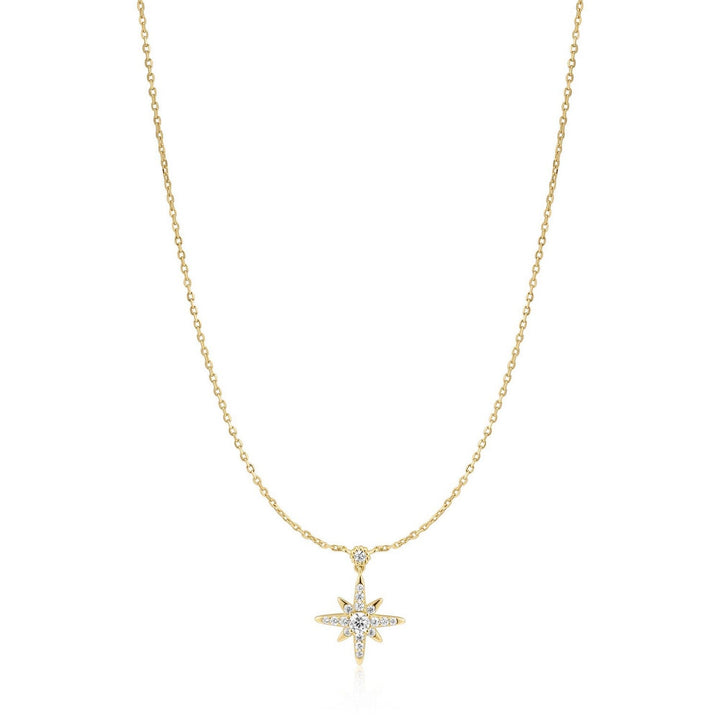 Gold Sparkling Nova Star Necklace N071-05G