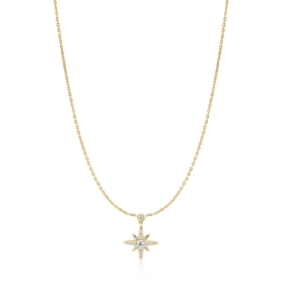 Gold Sparkling Nova Star Necklace N071-05G