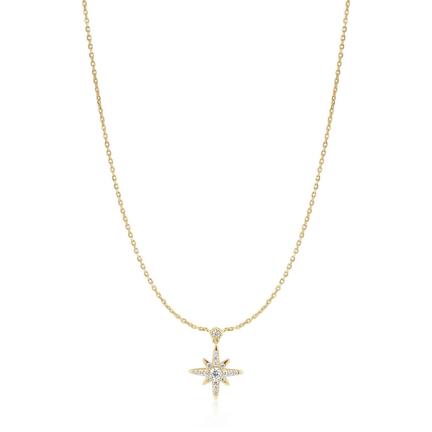 Gold Sparkling Nova Star Necklace N071-05G