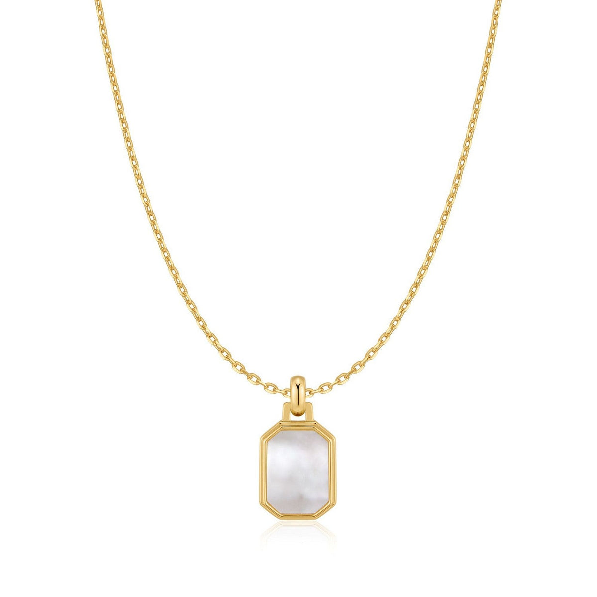 Ania Haie Gold Square Mother-Of-Pearl Necklace N072-02G
