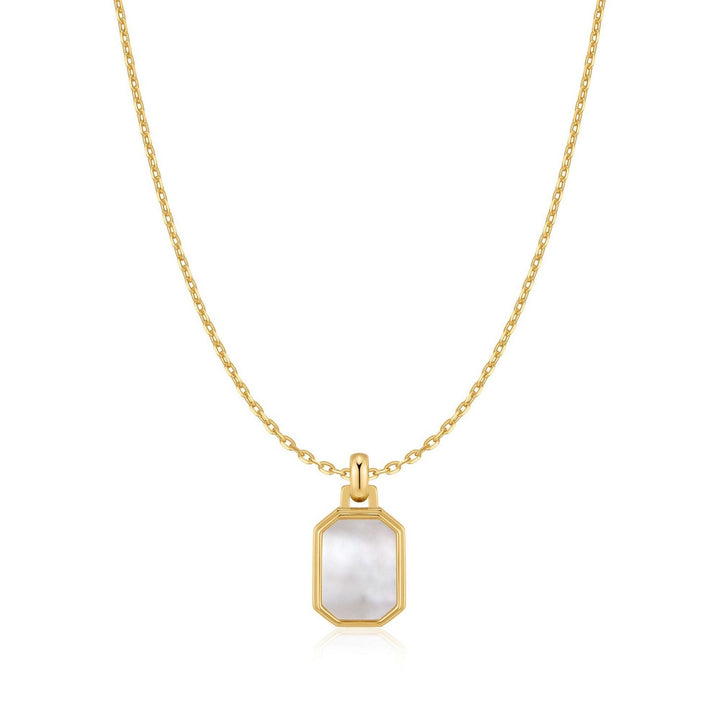 Ania Haie Gold Square Mother-Of-Pearl Necklace N072-02G