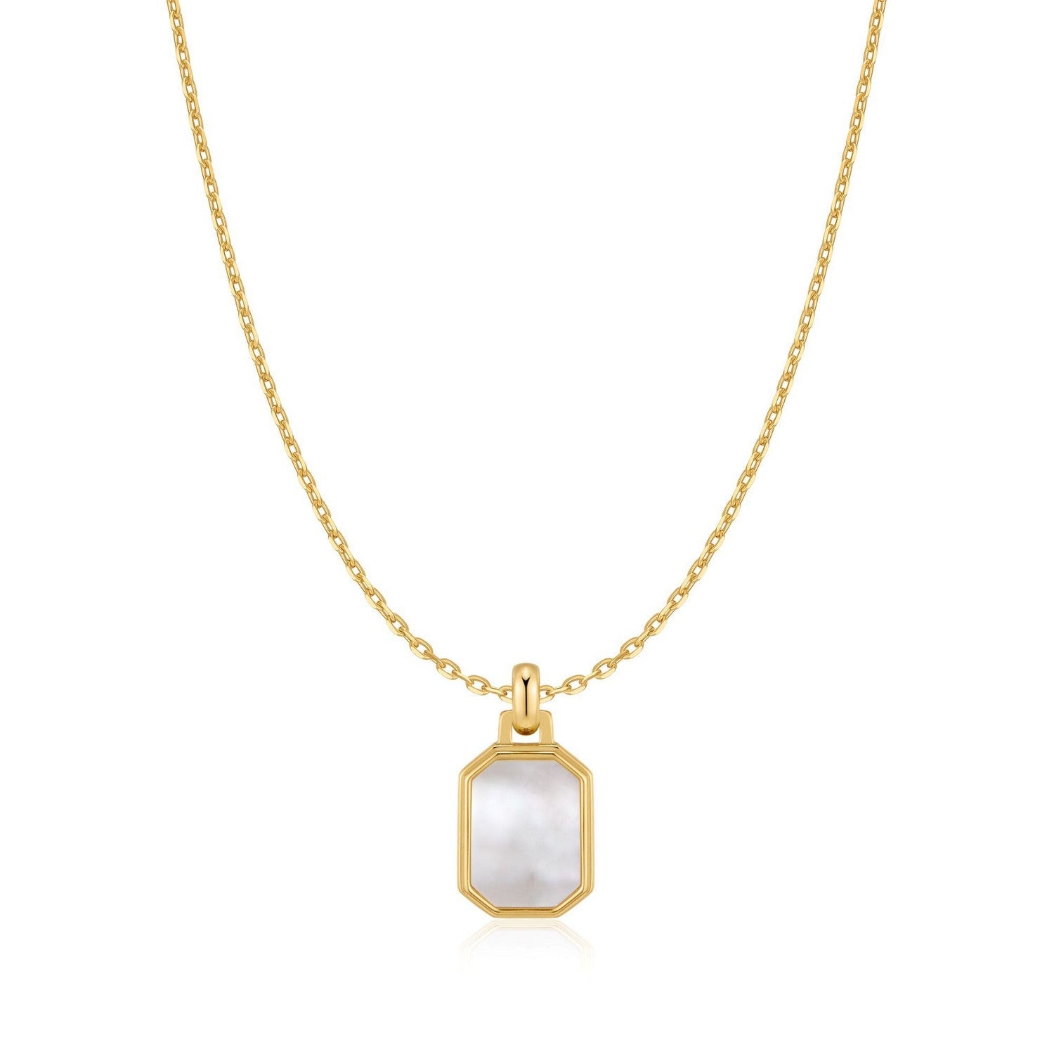 Ania Haie Gold Square Mother-Of-Pearl Necklace N072-02G