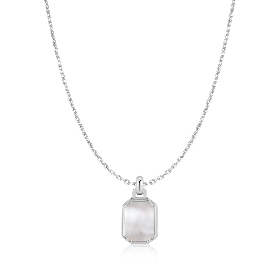 Ania Haie Silver Square Mother-Of-Pearl Necklace N072-02H