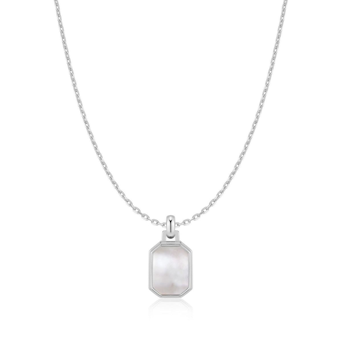 Ania Haie Silver Square Mother-Of-Pearl Necklace N072-02H