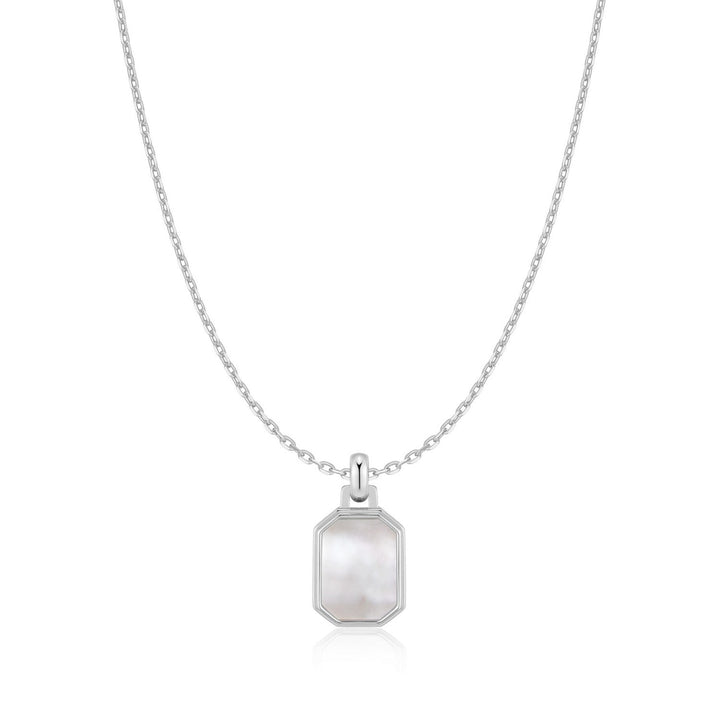 Ania Haie Silver Square Mother-Of-Pearl Necklace N072-02H