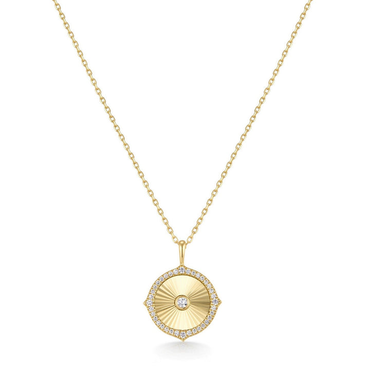Ania Haie Gold Diamond-Cut Sunny Disc Necklace N072-04G