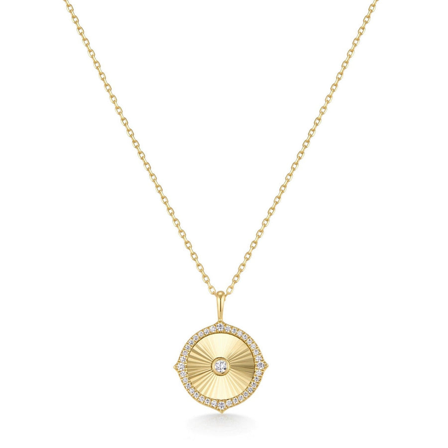 Ania Haie Gold Diamond-Cut Sunny Disc Necklace N072-04G