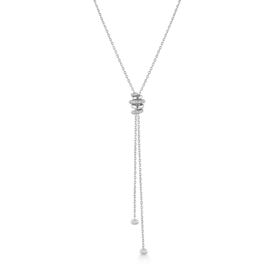 Ania Haie Silver Twisted Rope Lariat Necklace N072-07H