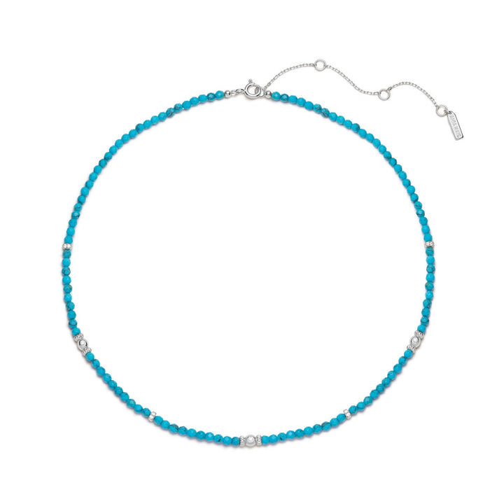 Ania Haie Silver Lab-Created Turquoise Beaded Necklace N073-02H