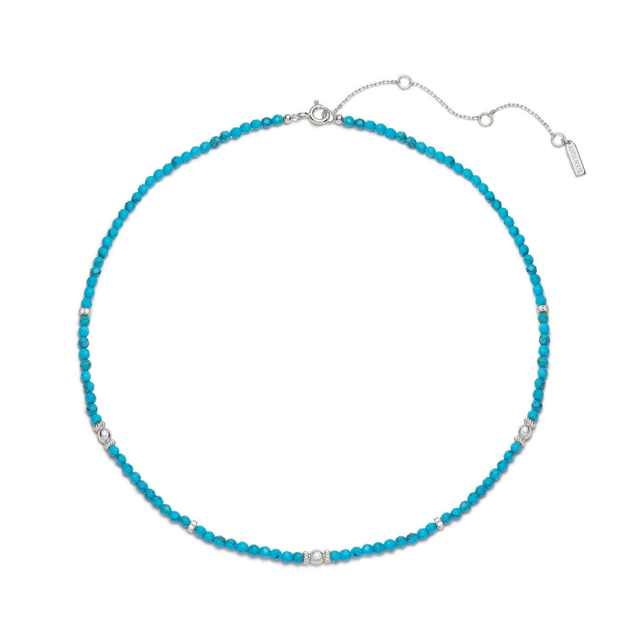 Ania Haie Silver Lab-Created Turquoise Beaded Necklace N073-02H
