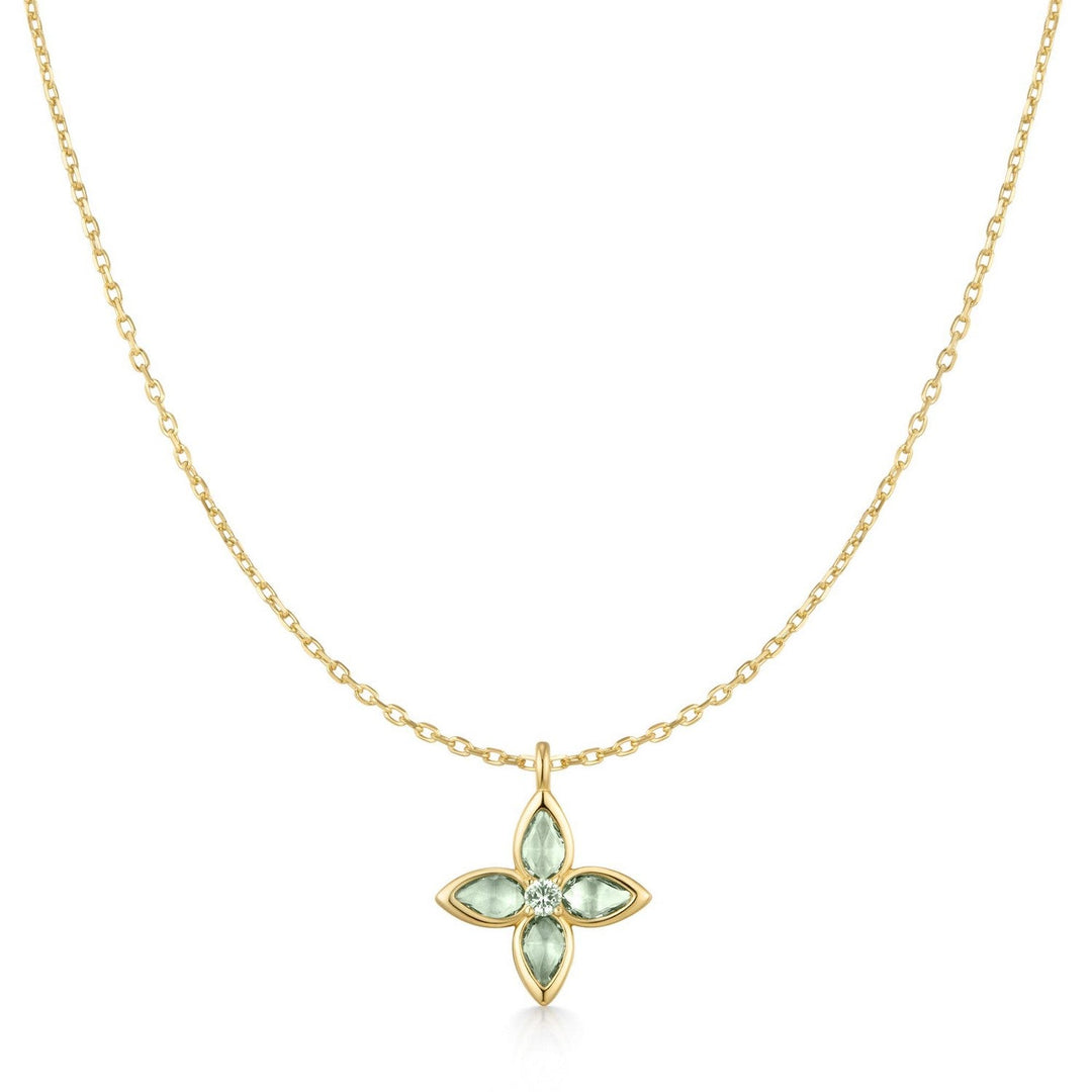 Ania Haie Gold Mint Green Lucky Clover Necklace N073-03G