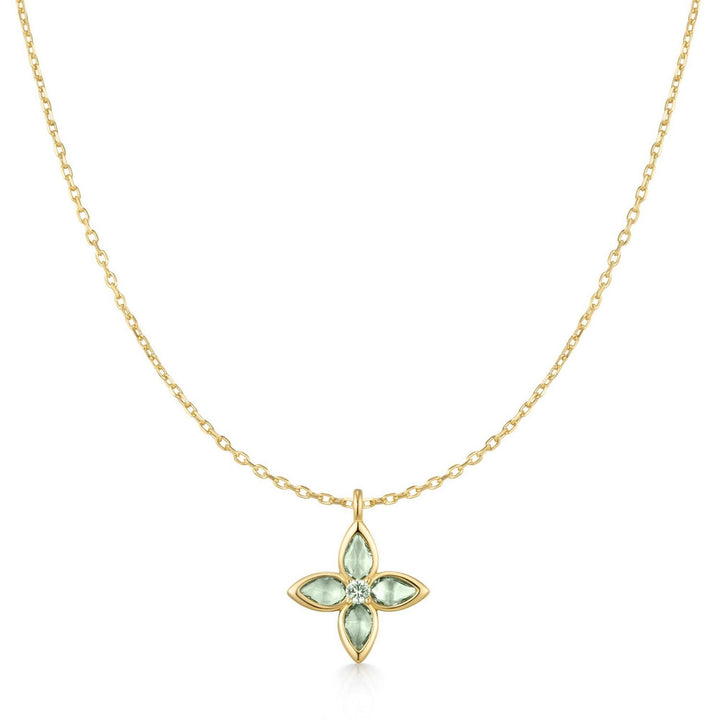 Ania Haie Gold Mint Green Lucky Clover Necklace N073-03G