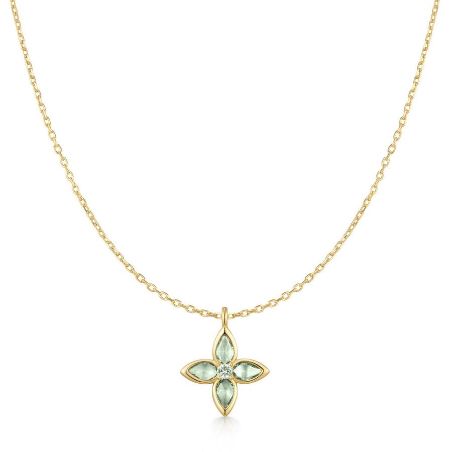 Ania Haie Gold Mint Green Lucky Clover Necklace N073-03G