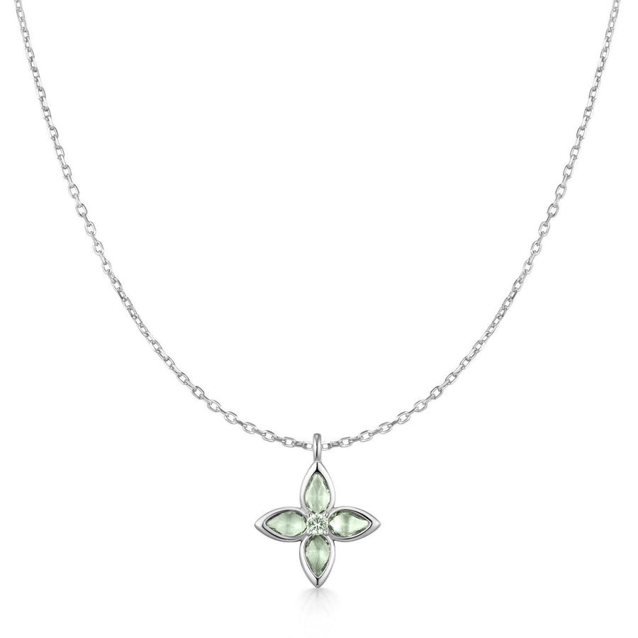 Ania Haie Silver Mint Green Lucky Clover Necklace N073-03H
