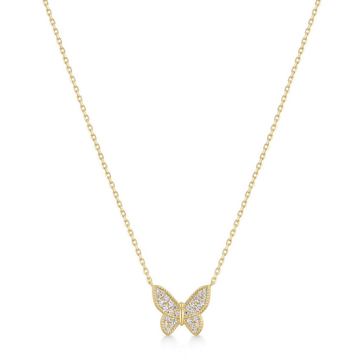 Ania Haie Gold Butterfly Pavé Necklace N073-07G