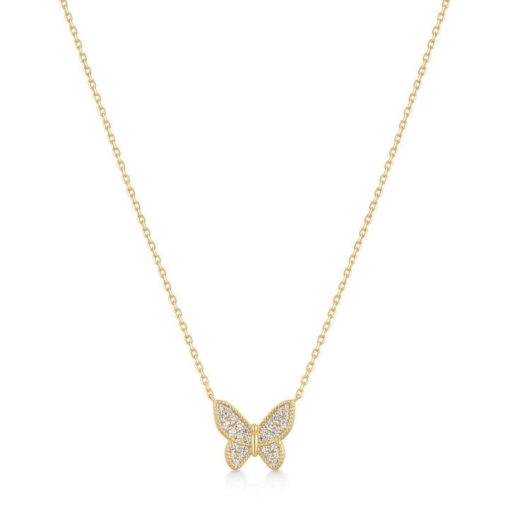 Ania Haie Gold Butterfly Pavé Necklace N073-07G