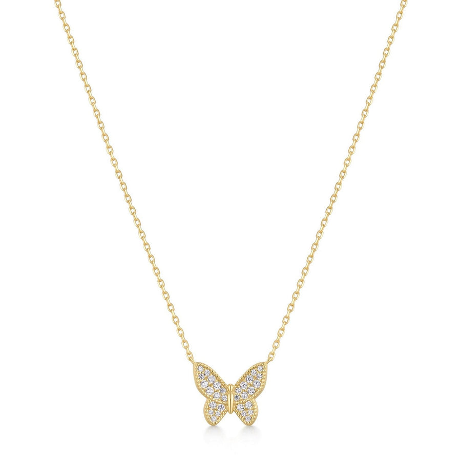 Ania Haie Gold Butterfly Pavé Necklace N073-07G
