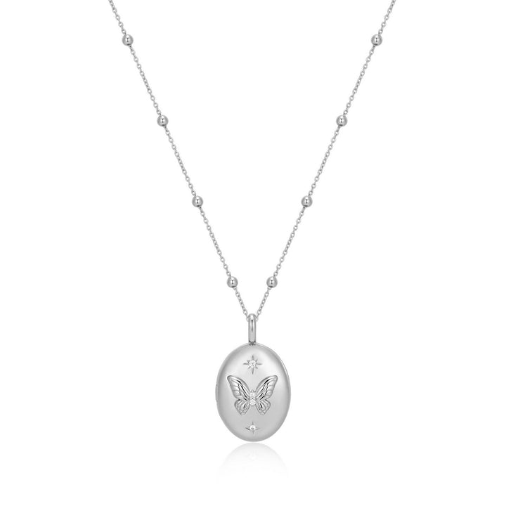 Ania Haie Silver Butterfly Locket Necklace N073-08H