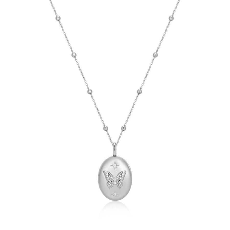 Ania Haie Silver Butterfly Locket Necklace N073-08H