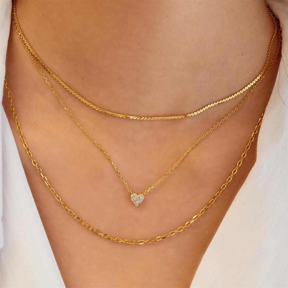 Ania Haie Gold Pavé Heart Necklace N074-01G