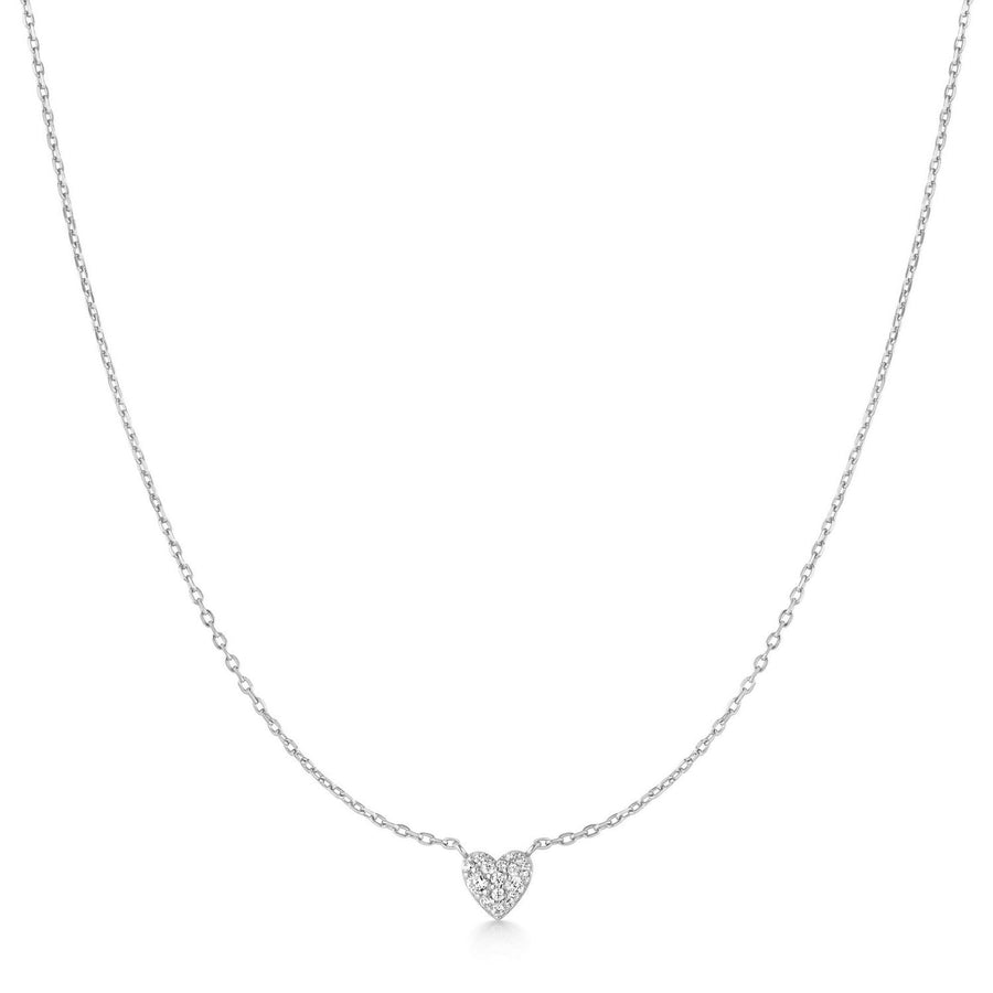 Ania Haie Silver Pavé Heart Necklace N074-01H