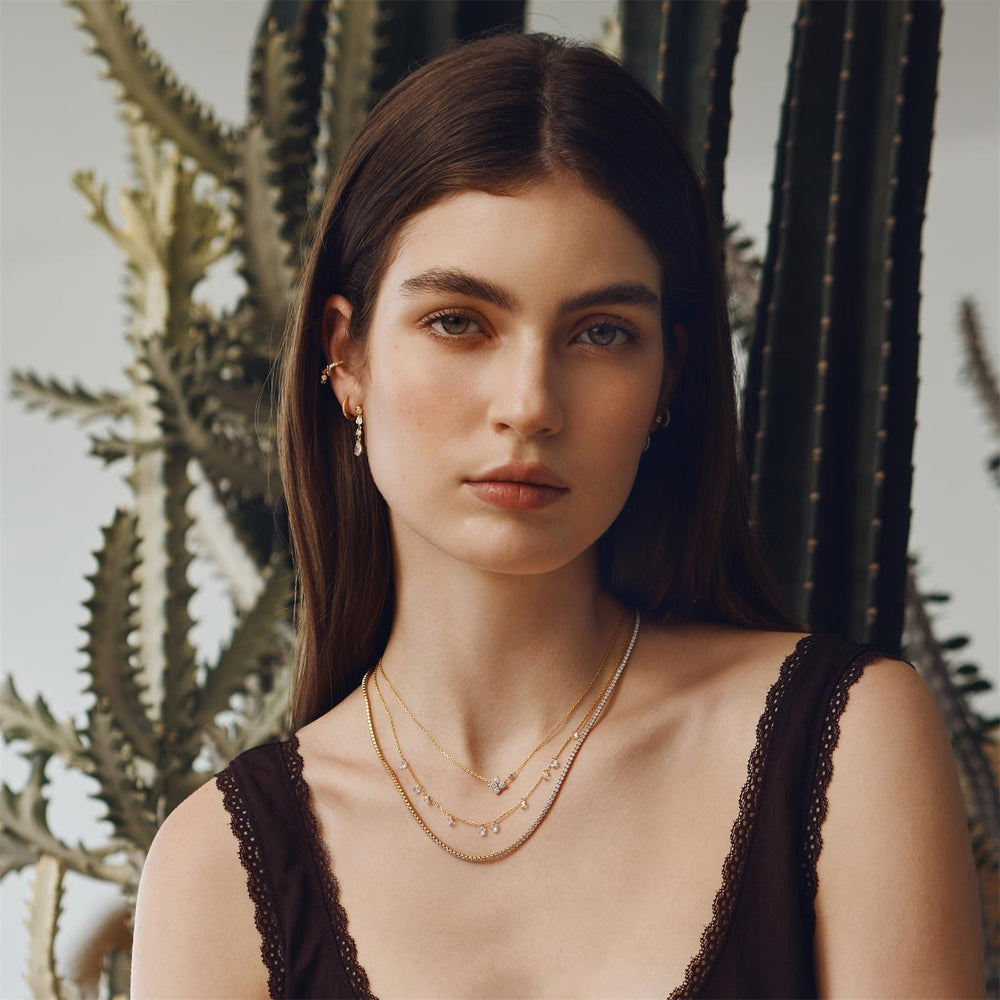 Ania Haie Gold Droplet Station Necklace N074-08G